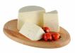 Farmers’ products. Caciotta cheese made of goat’s milk